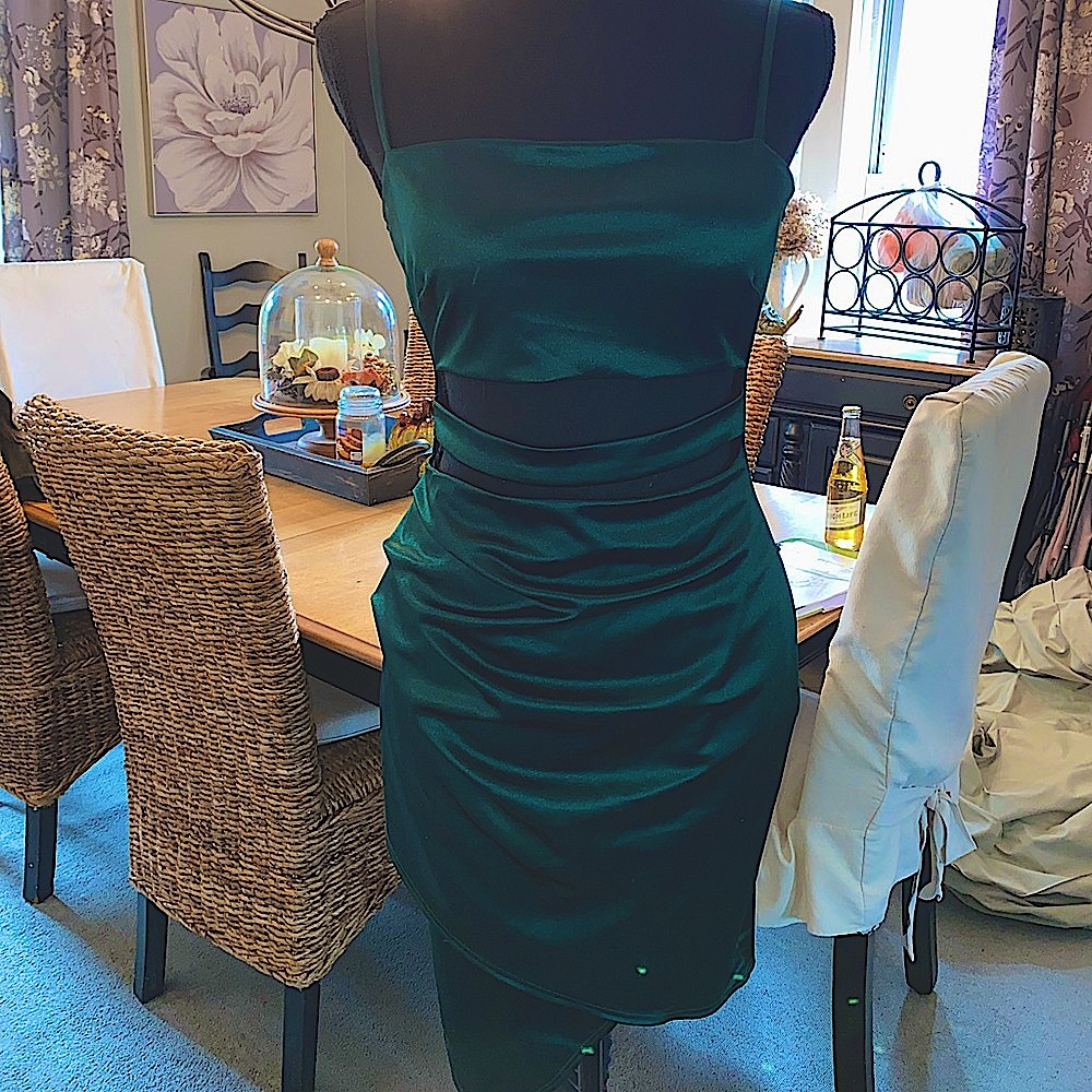 Dark green bodycon dress